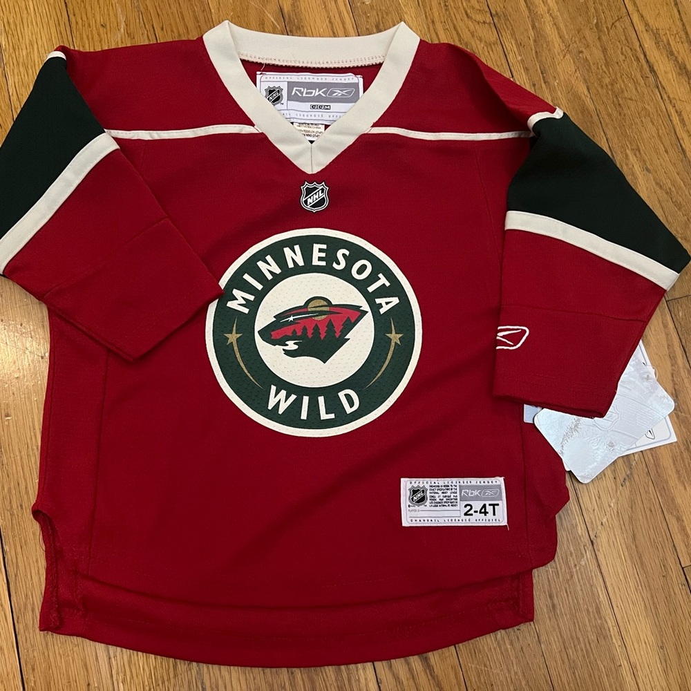 NWT Reebok Toddler Minnesota Wild Jersey 4T